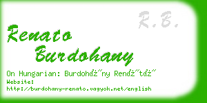 renato burdohany business card